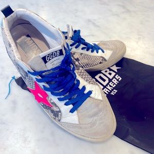 Golden Goose Shoes | Mid Star Snake/Pink Star | Color: Gold/Pink | Size: 40